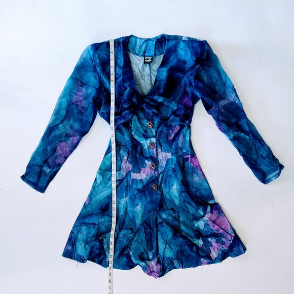 *SOLD ON DIFF PLATFORM* Vintage 80s Abstract Print Romper - Picture 4 of 5